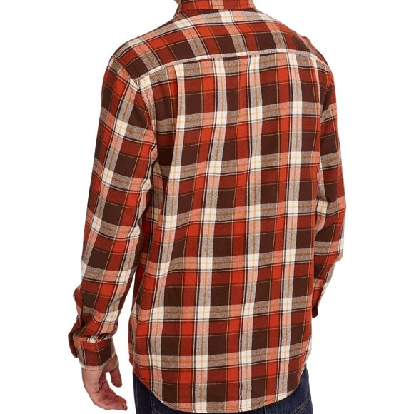 Faded Glory | Shirts | Orange And Brown Plaid Flannel | Poshmark